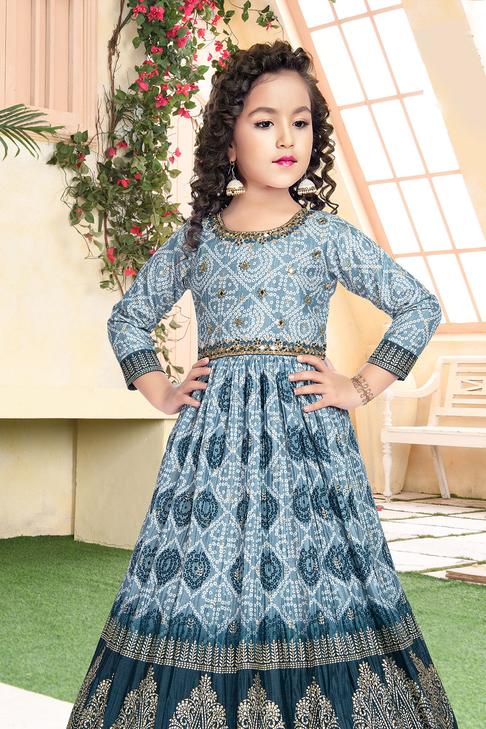 Buy Ethnic Wear Stylish Royal Blue Colored Long Gown For Reception |  keerramnx